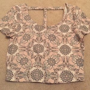 pink crop top