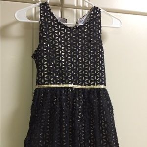 Black and gold kids dress