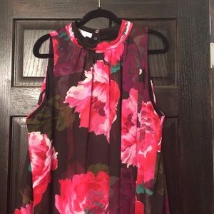 Black floral dress. Worn once.