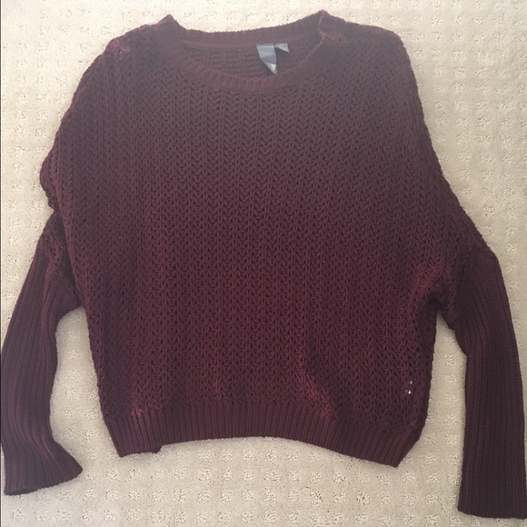 Maroon knitted sweater, from Francesca's