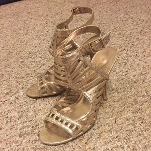 SALE! Metallic cage heels from Aldo