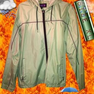 🏷PRICE DROP🏷Hooded light green zip-up jacket 🌦