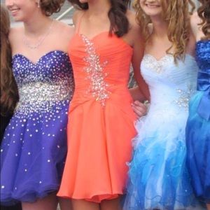 Disney enchanted coral homecoming dress
