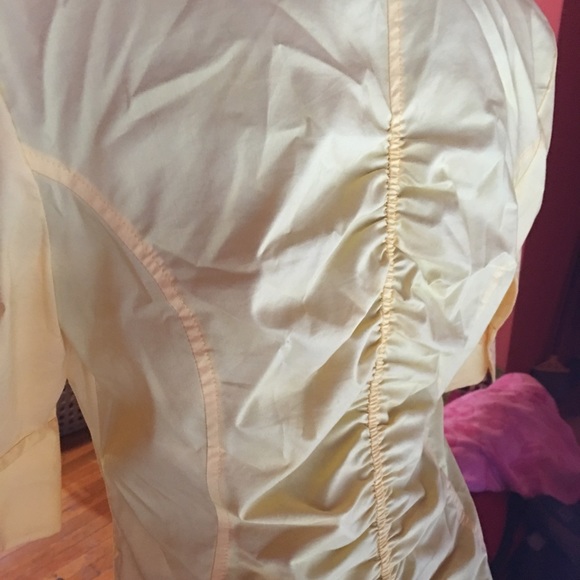 NY&C wear to work 3/4 sleeve button shirt-yellow M - Picture 3 of 3