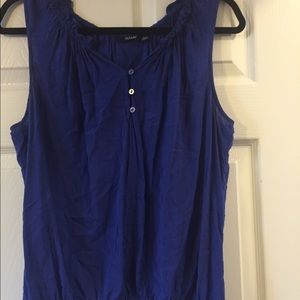 Blue sleeveless top