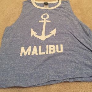 Blue malibu tank top