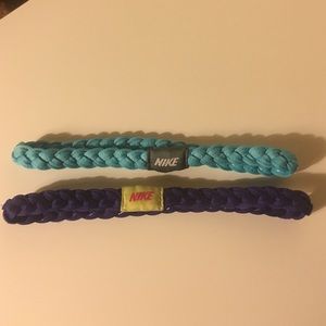 2 braided Nike headbands