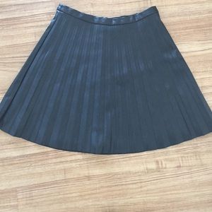 Lightly worn matte black leather skirt