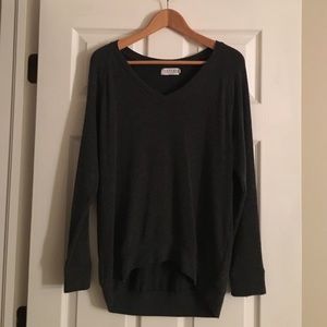 Dark grey v-neck sweater