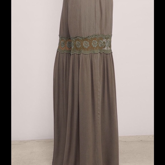 WIDE LEG WITH OPEN LACE INLAY PANTS - Picture 6 of 6