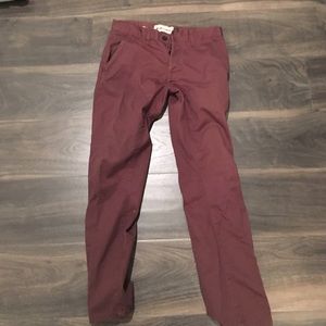 TopMan slim chino Pants in Oxblood