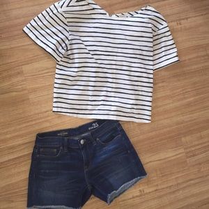 3" inseam Indigo Denim shorts. Size 25 J. Crew