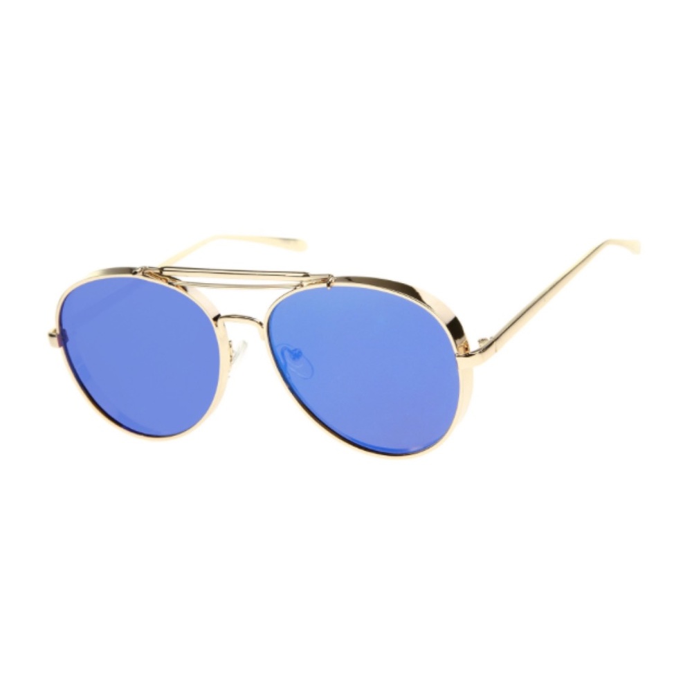 [ MELROSE ] Blue/Gold Aviators
