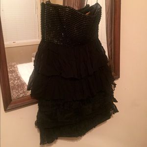 Alice and Olivia black strapless dress