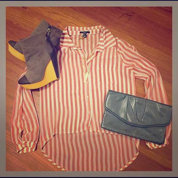 Forever 21 Tops - Semi Sheer Button Up Blouse