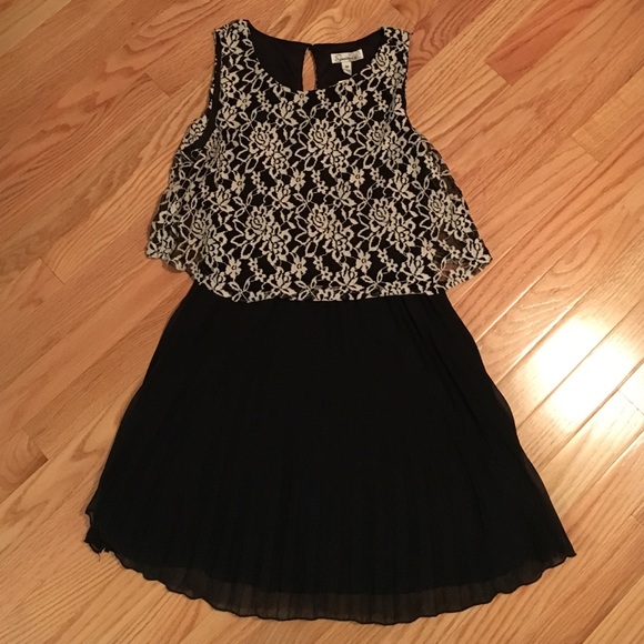Black and white lace dress