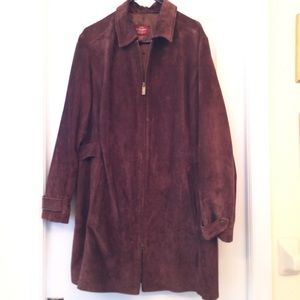 Eddie Bauer suede coat. Brown washable  size 2X.