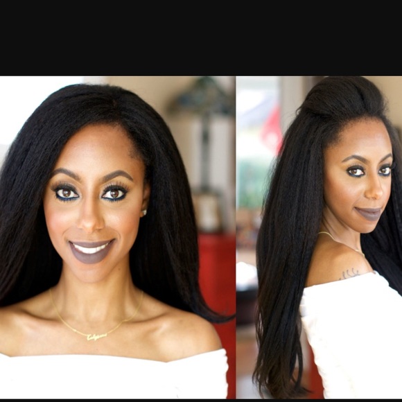 Accessories Kinky Straight Natural Hair Clip Ins Wig Bundle