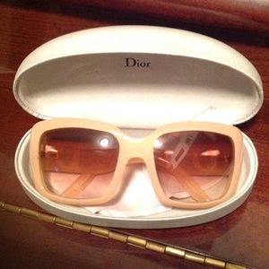DIOR Sunglasses - Cream with Bling Bling