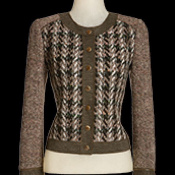 Worth Jackets & Blazers - Deep Olive Plaid and Tweed Jacket by Worth