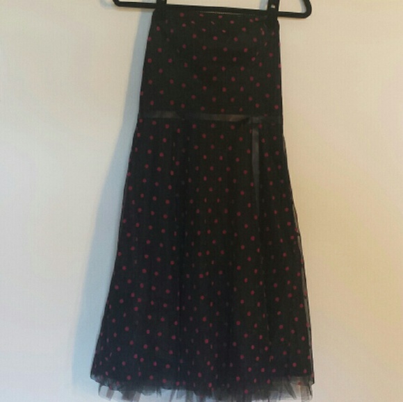 Rampage polka dot strapless dress size 7