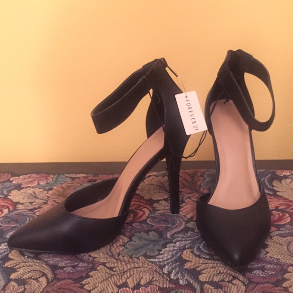 Black Ankle Strap Heels