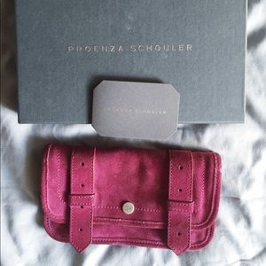Proenza Schouler PS1 wallet in Raspberry