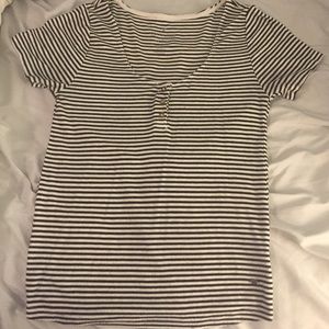 American Eagle Striped Ribbed Shirt