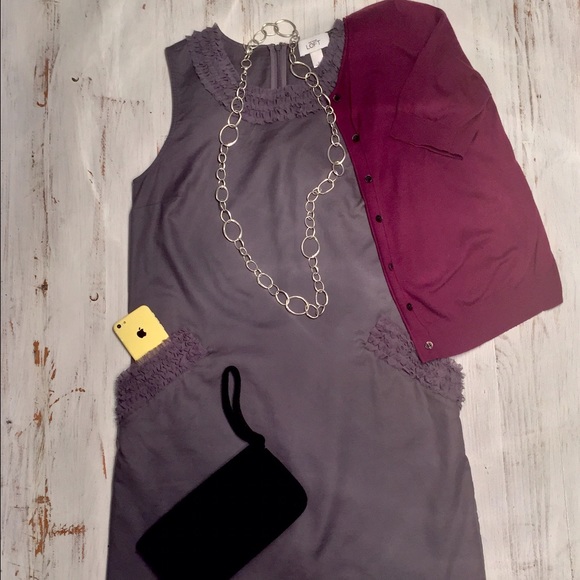 LOFT Grey Shift Dress