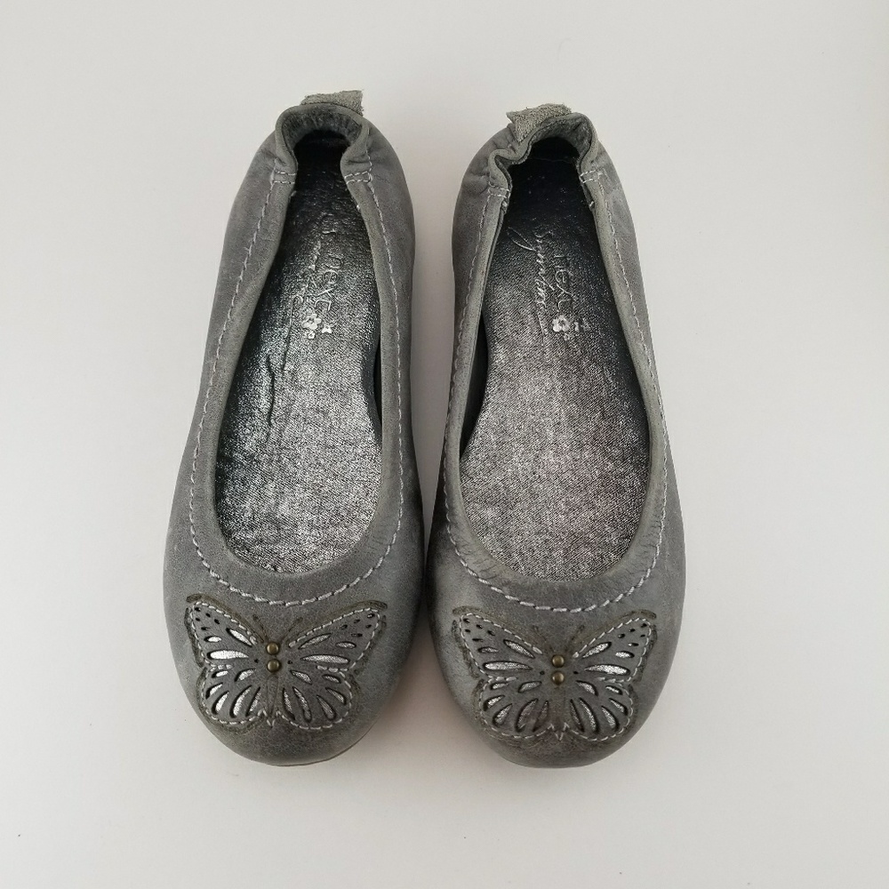 Sz 11 Girl's Grey Flats