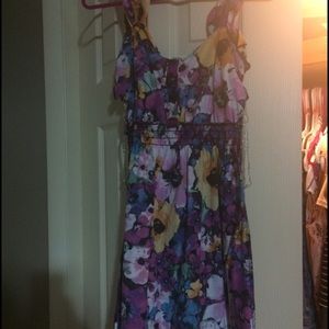 Purple floral dress