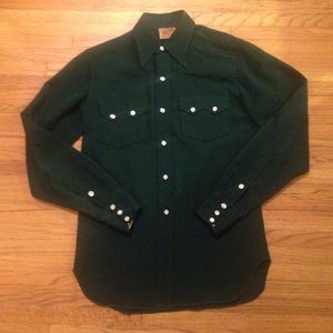 Late 1940's Wester pearl snap shirt, Size Small.