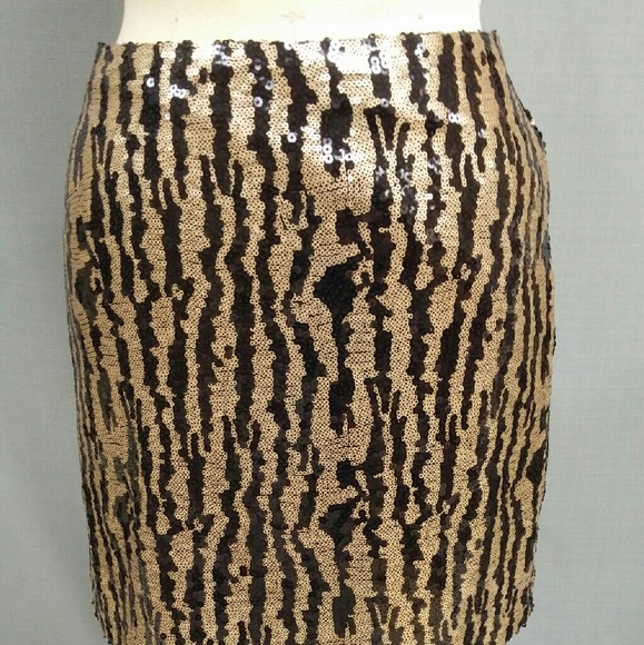 Leopard Sequin Mini SKIRT by TULLE sz Medium - Picture 2 of 4