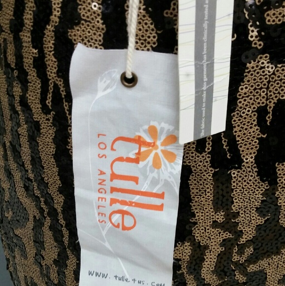 Leopard Sequin Mini SKIRT by TULLE sz Medium - Picture 3 of 4