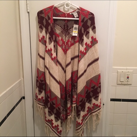 NWT Aztec poncho