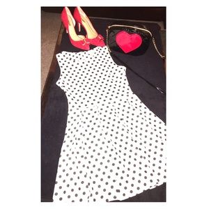 ❤️Polka dot, Pleaded Dress