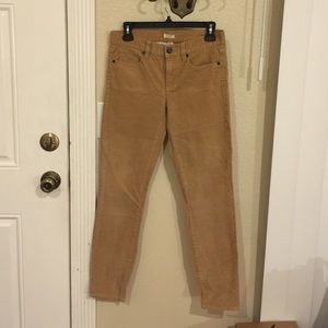 J.Crew Factory Tan Corduroy Toothpick Pants