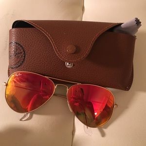 Ray Ban Aviator Sunglass Orange