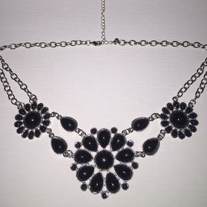 Silver and black necklace from forever 21.