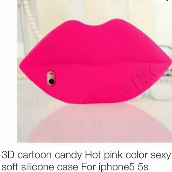 PINK LIP 3D SILICONE IPHONE 6/6 PLUS CASE