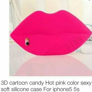 PINK LIP 3D SILICONE IPHONE 6/6 PLUS CASE