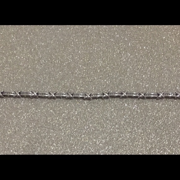 Genuine Diamond and Sterling Silver Bracelet