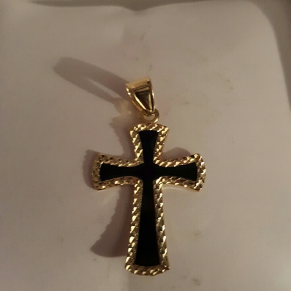 14k stamped Cross charm