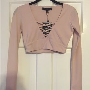 Long sleeve crop top