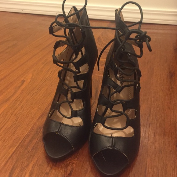 Edgy Lace Up Heels