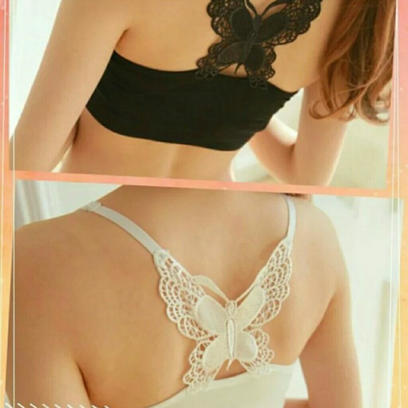 Butterfly tank crop bra top + G-String Set