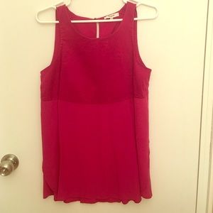 Madewell Fuschia Flowy Tank
