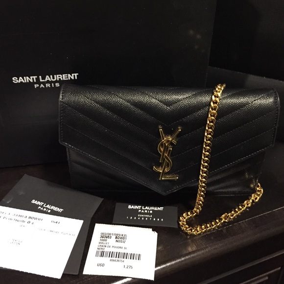Saint Laurent Handbags - 100% Saint Laurent YSL crossbody/wallet on a chain