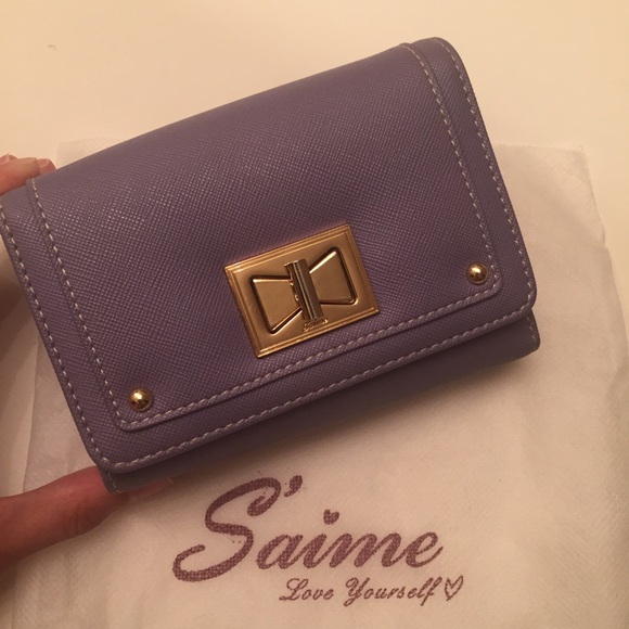Ribbon Bow clasp violet/purple wallet
