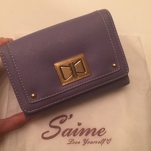Ribbon Bow clasp violet/purple wallet